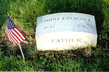 PDC Peacock's marker at Calvary Cemetery in Milwaukee.