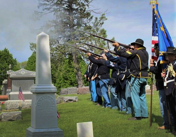 On Memorial Day this year, Camp #15 turned out to honor Col. Hans C. Heg, our camp's namesake, with a three-volley musket salute at his grave and a reading of Gen. Logan's general order honoring Civil War soldiers.