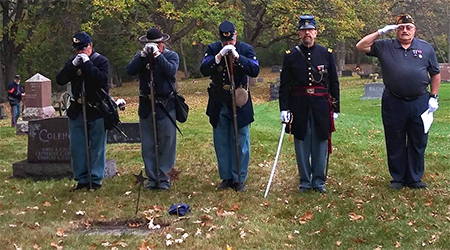 Camp 56 conducted a Last Soldier dedication ceremony for James A. Colehour, Company I, 92nd Illinois Volunteer Infantry.