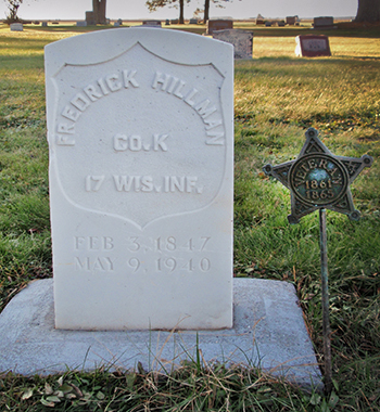 Private Fredrick Hillman was the last Civil War Union veterans to be buried in Langlade County, Wis.