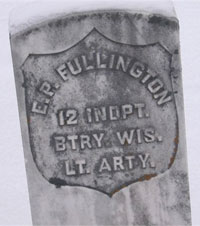 Military headstone for E.P. Fullington